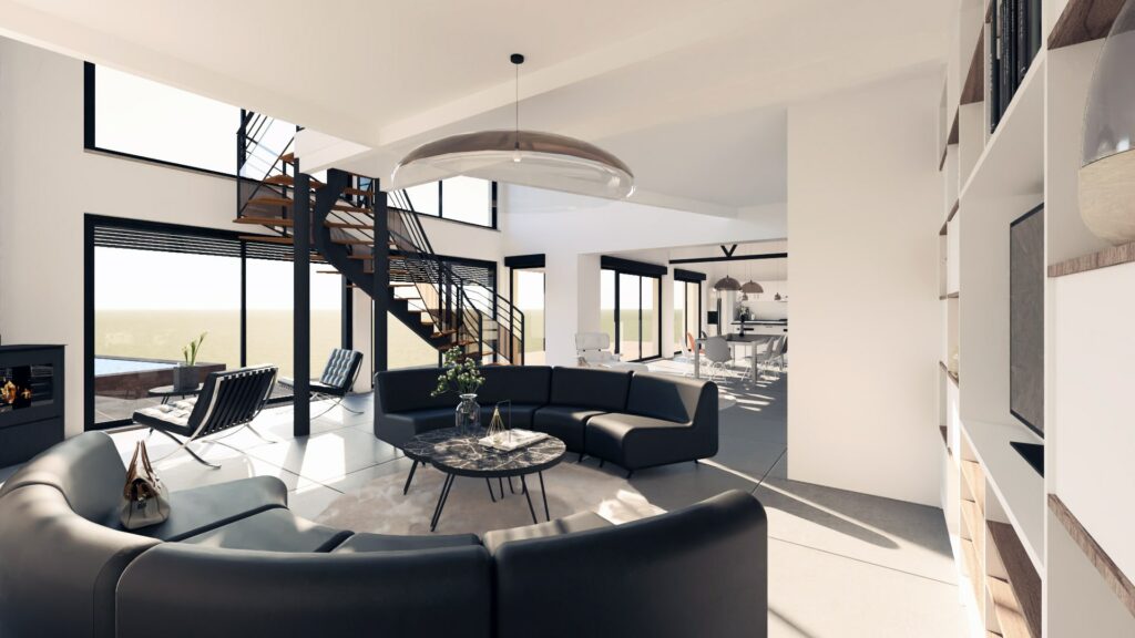 maison-individuelle-moderne-grandes-ouvertures-baies-vitrees